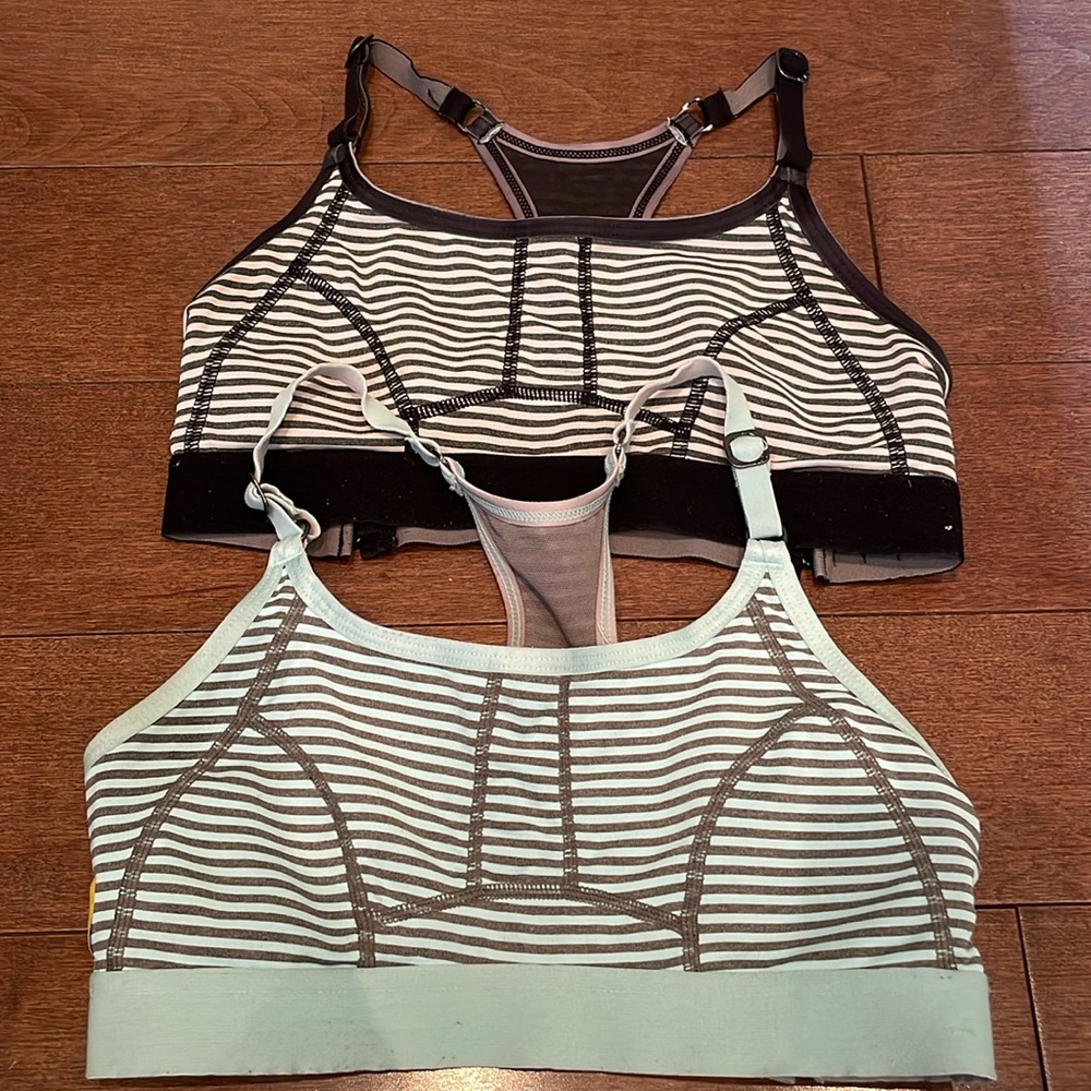 Lole 2 pack striped sports bras